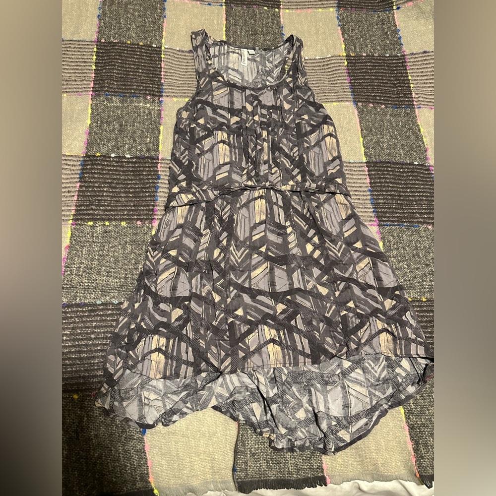 Hang Ten Grey and Cream Patterned Top